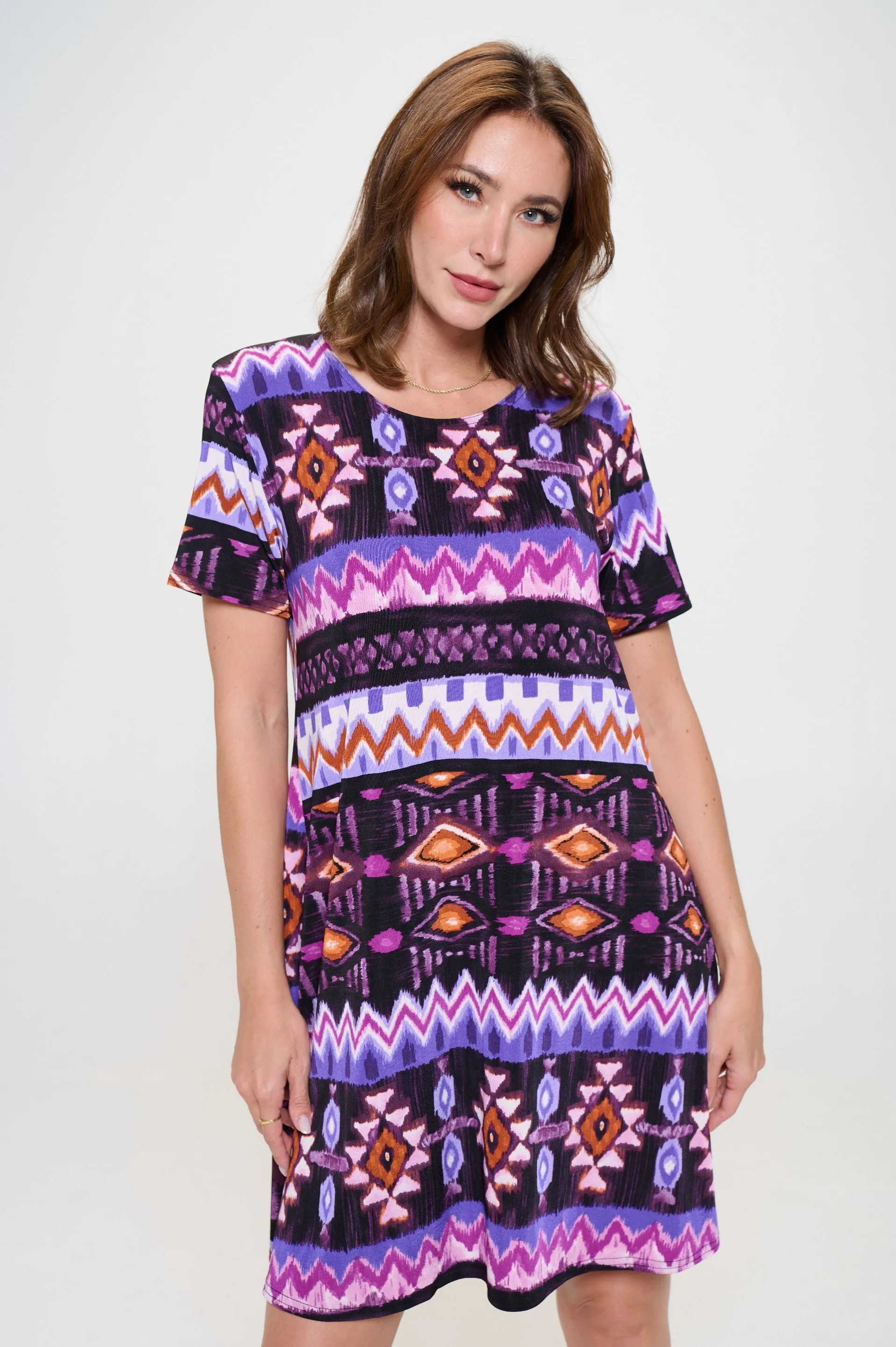 BNS Missy Dress Short Sleeve Print-7004BN-SRP1-W407