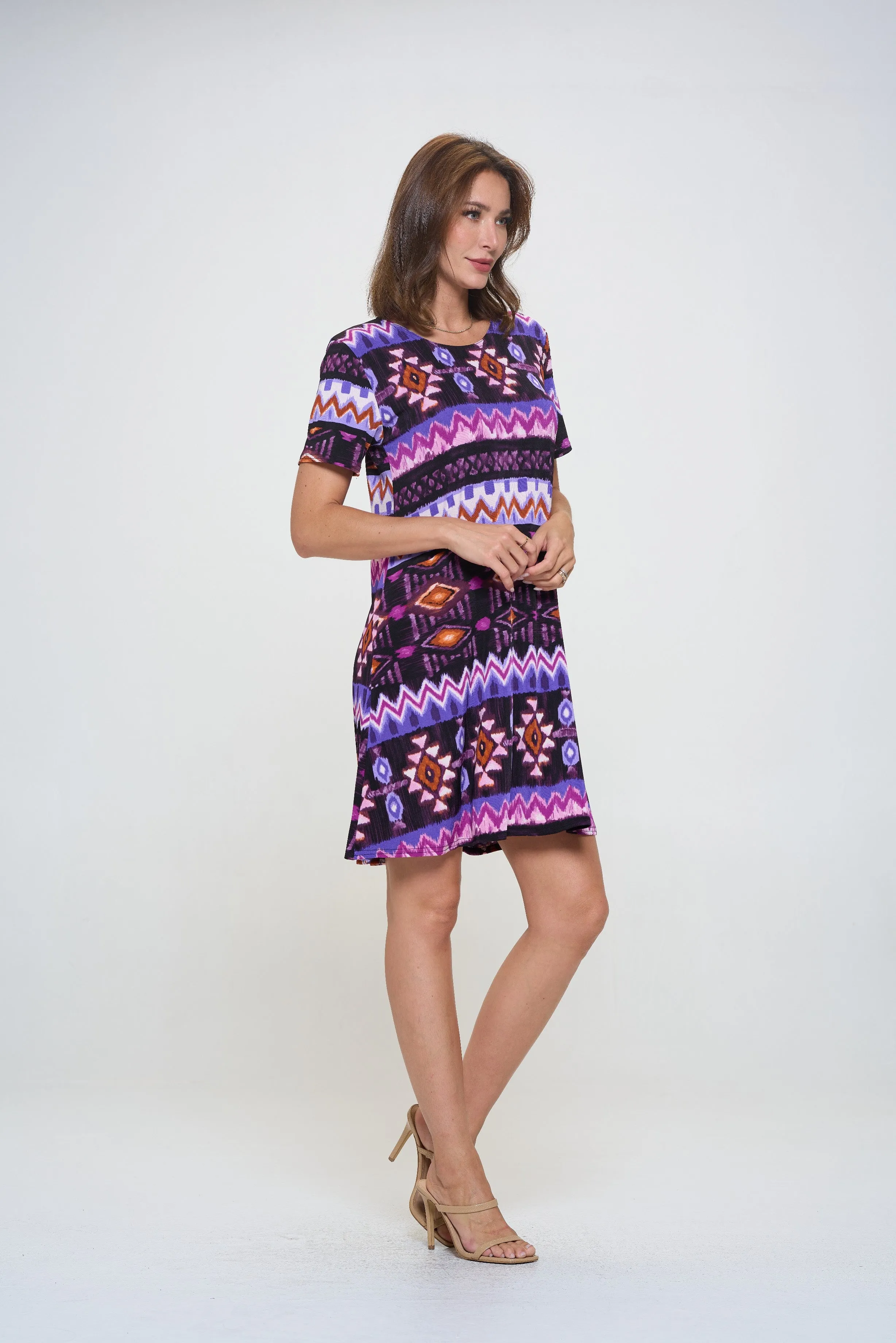 BNS Missy Dress Short Sleeve Print-7004BN-SRP1-W407