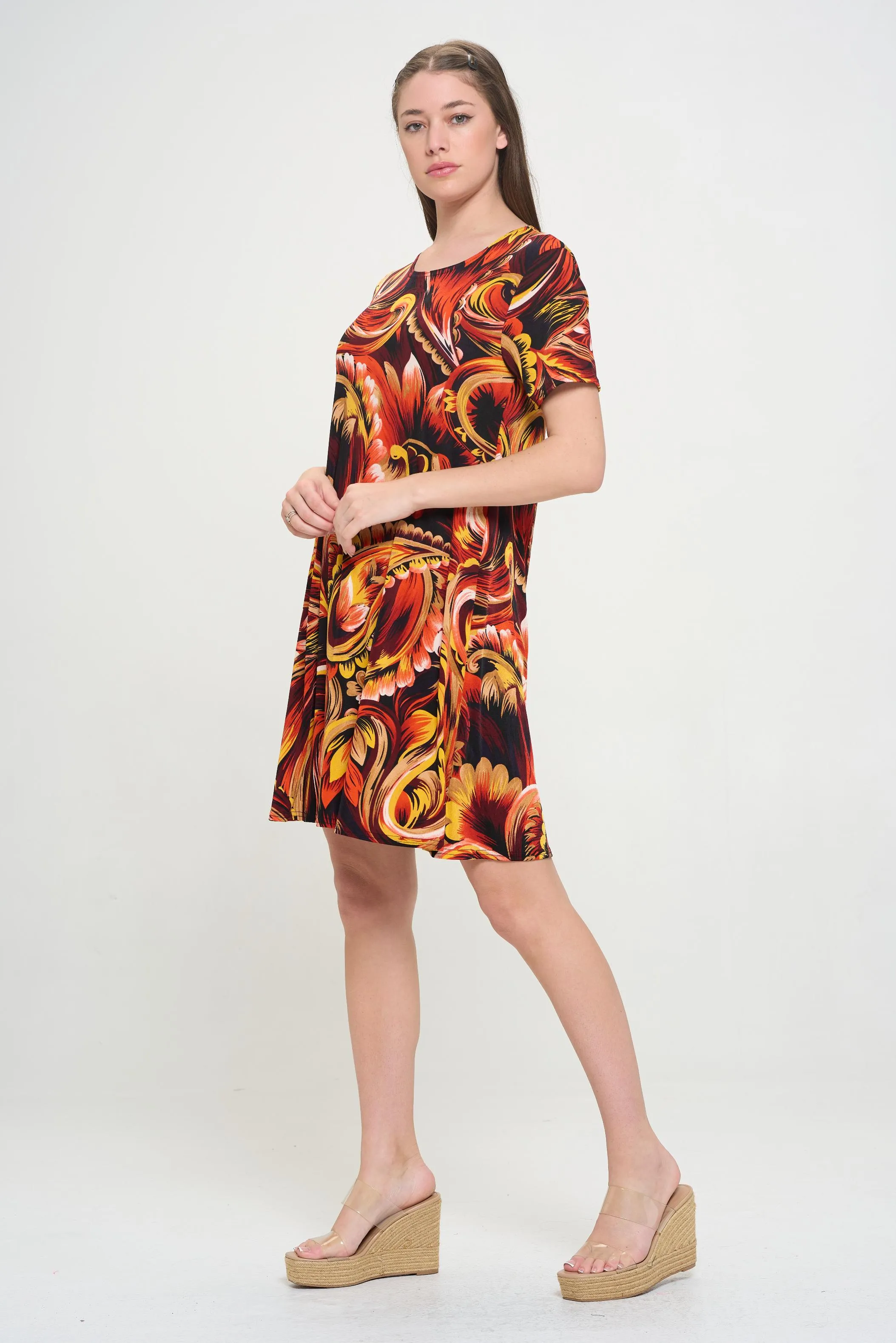 BNS Missy Dress Short Sleeve Print-7004BN-SRP1-W435