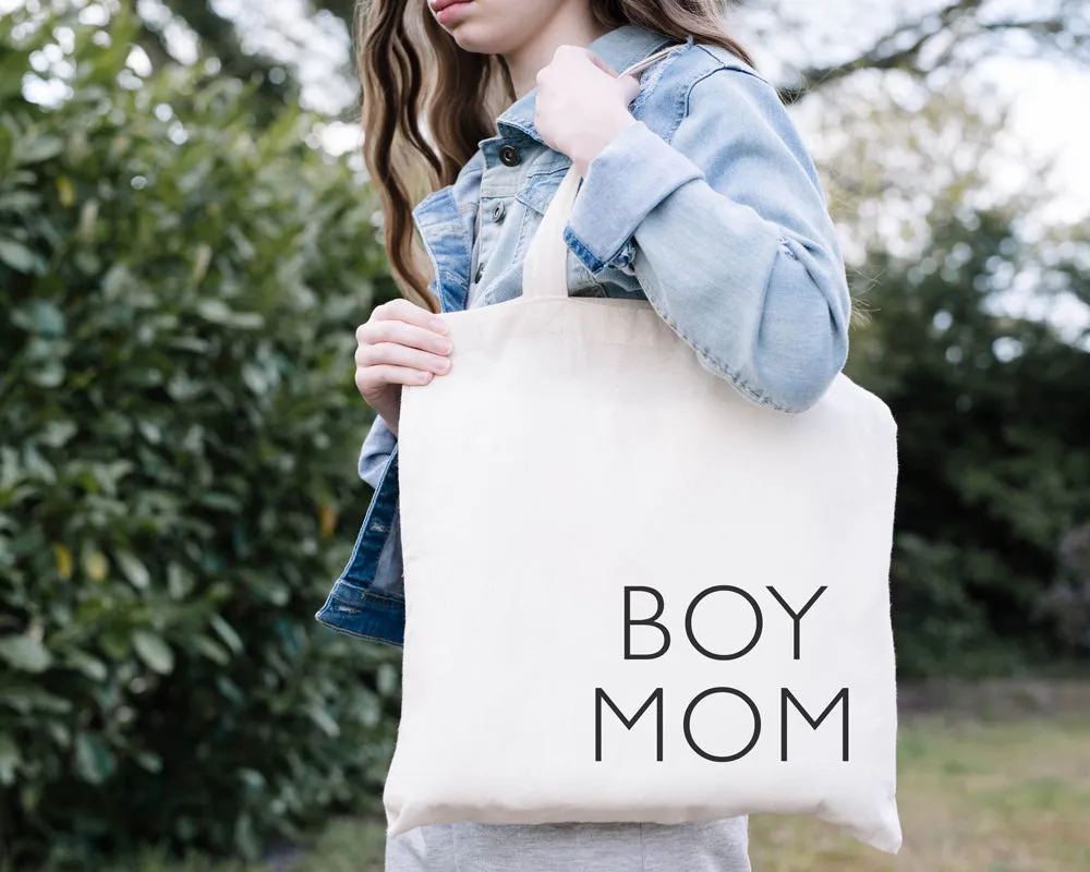 Boy Mom Tote Bag