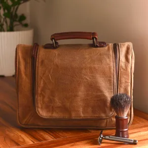 Brown Toiletry Bag | Waxed Canvas