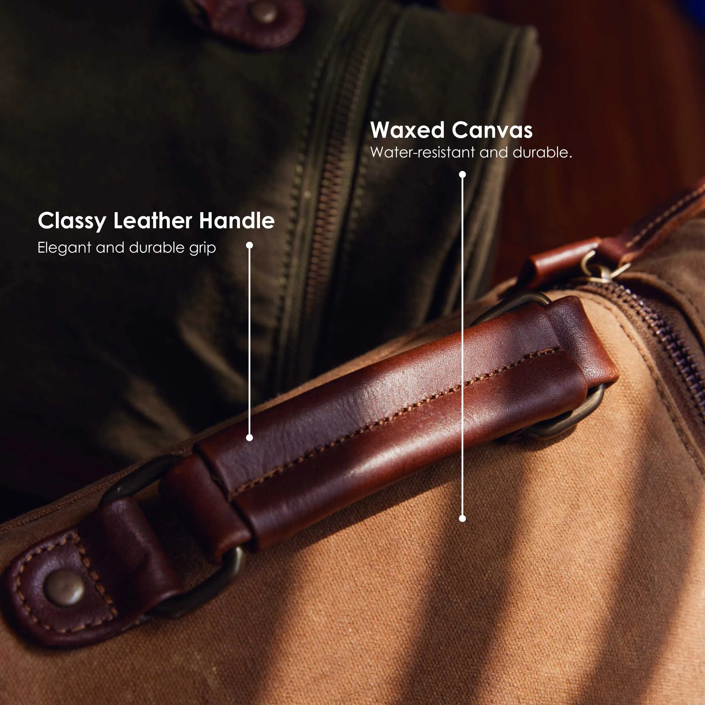 Brown Toiletry Bag | Waxed Canvas