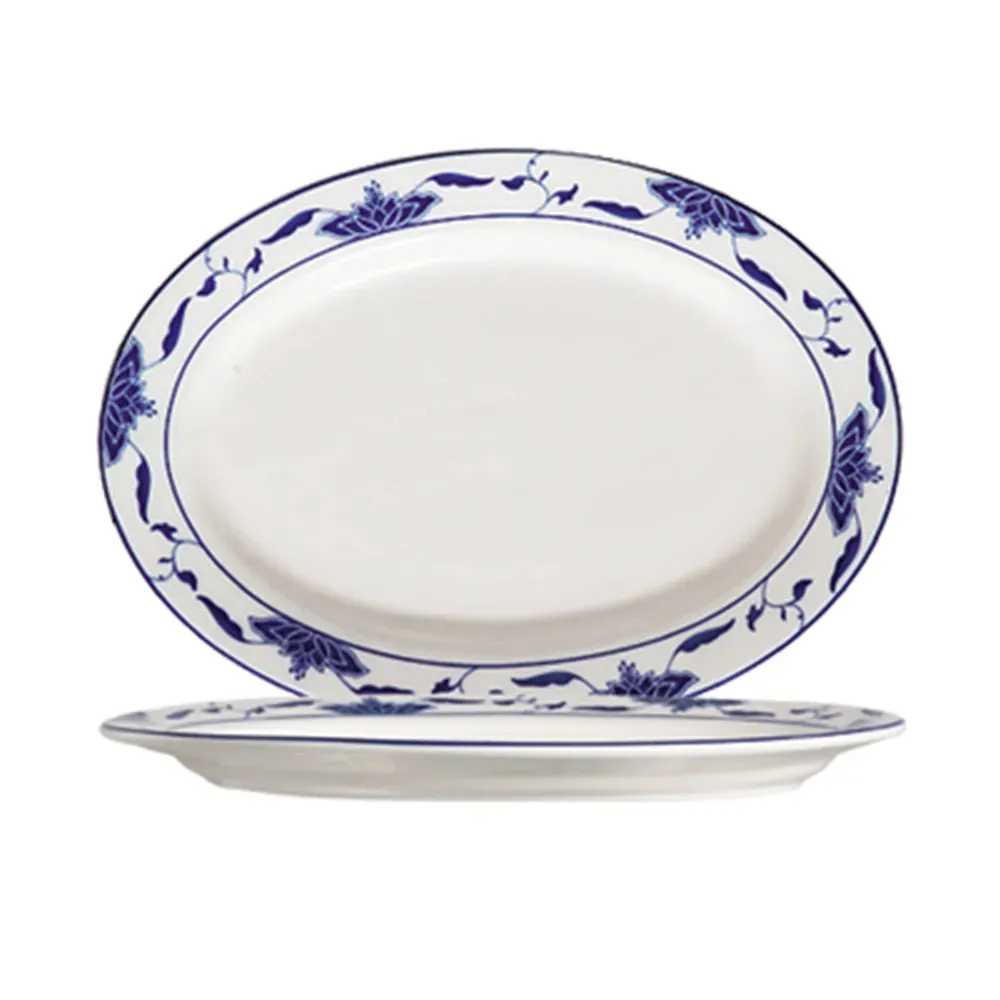 CAC China 103-40 Oval Platter R.E. 8 1/4" Case of 36 Pcs