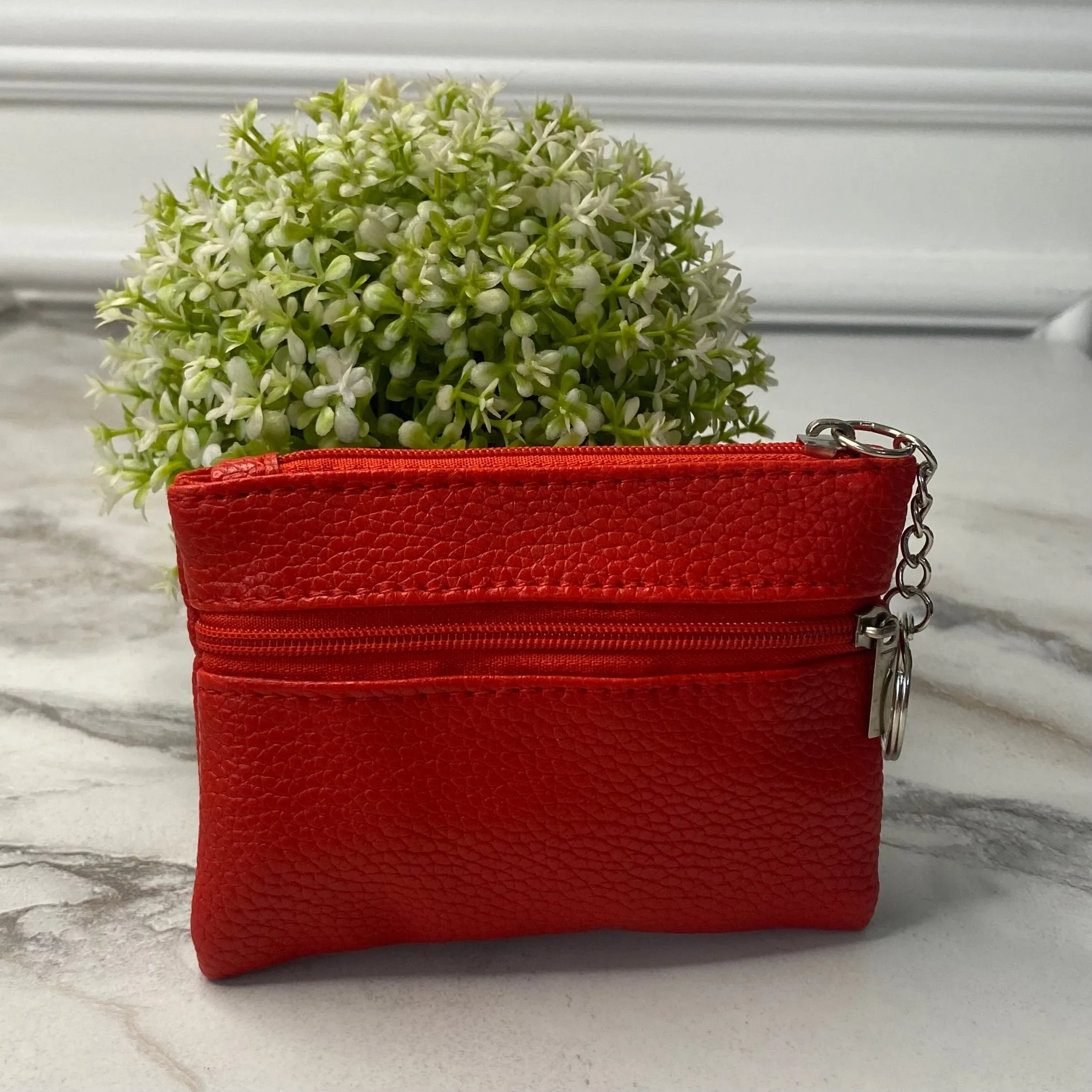Card Holder Wallet   Keychain - Faux Leather