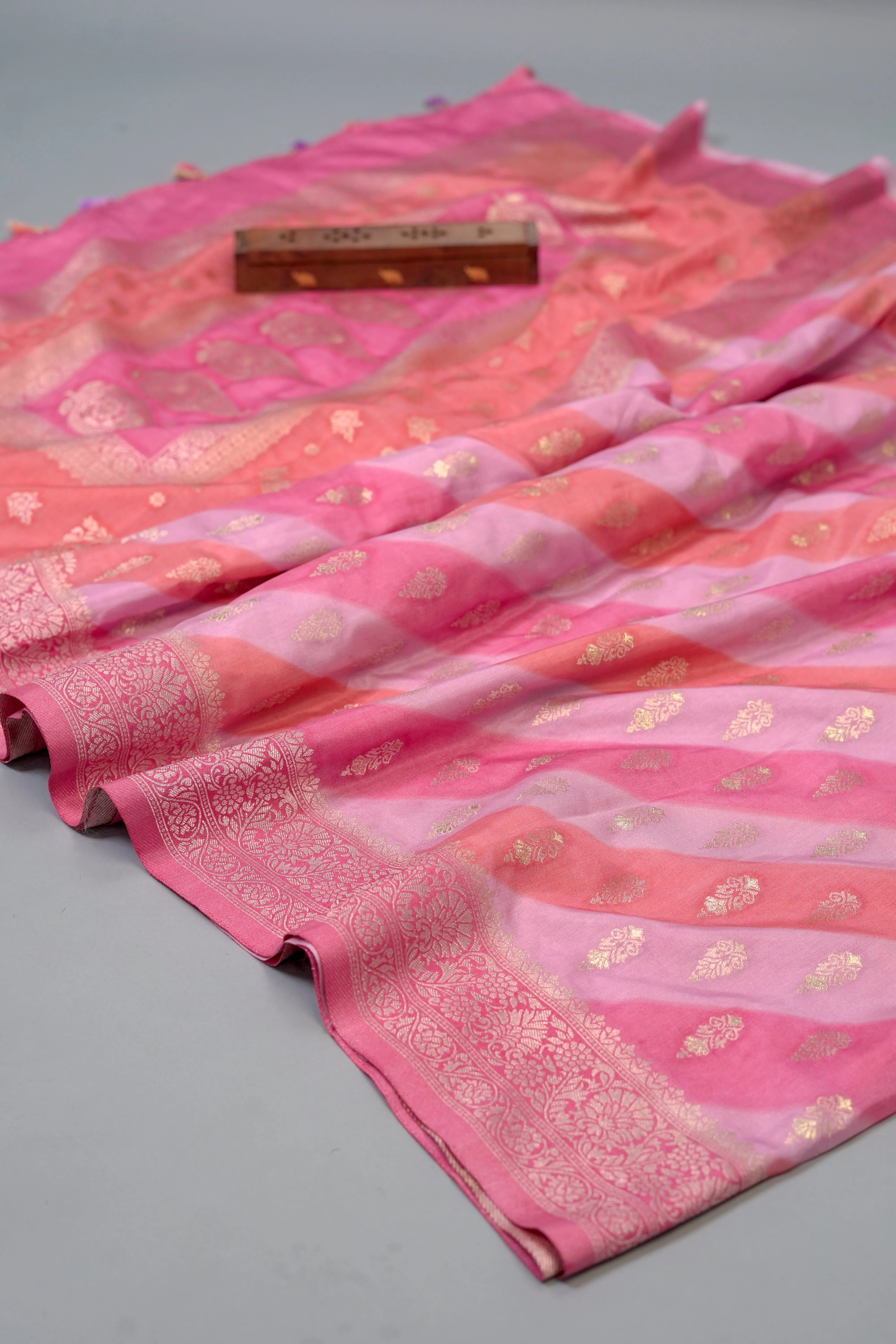Chanderi Silk Saree Pink