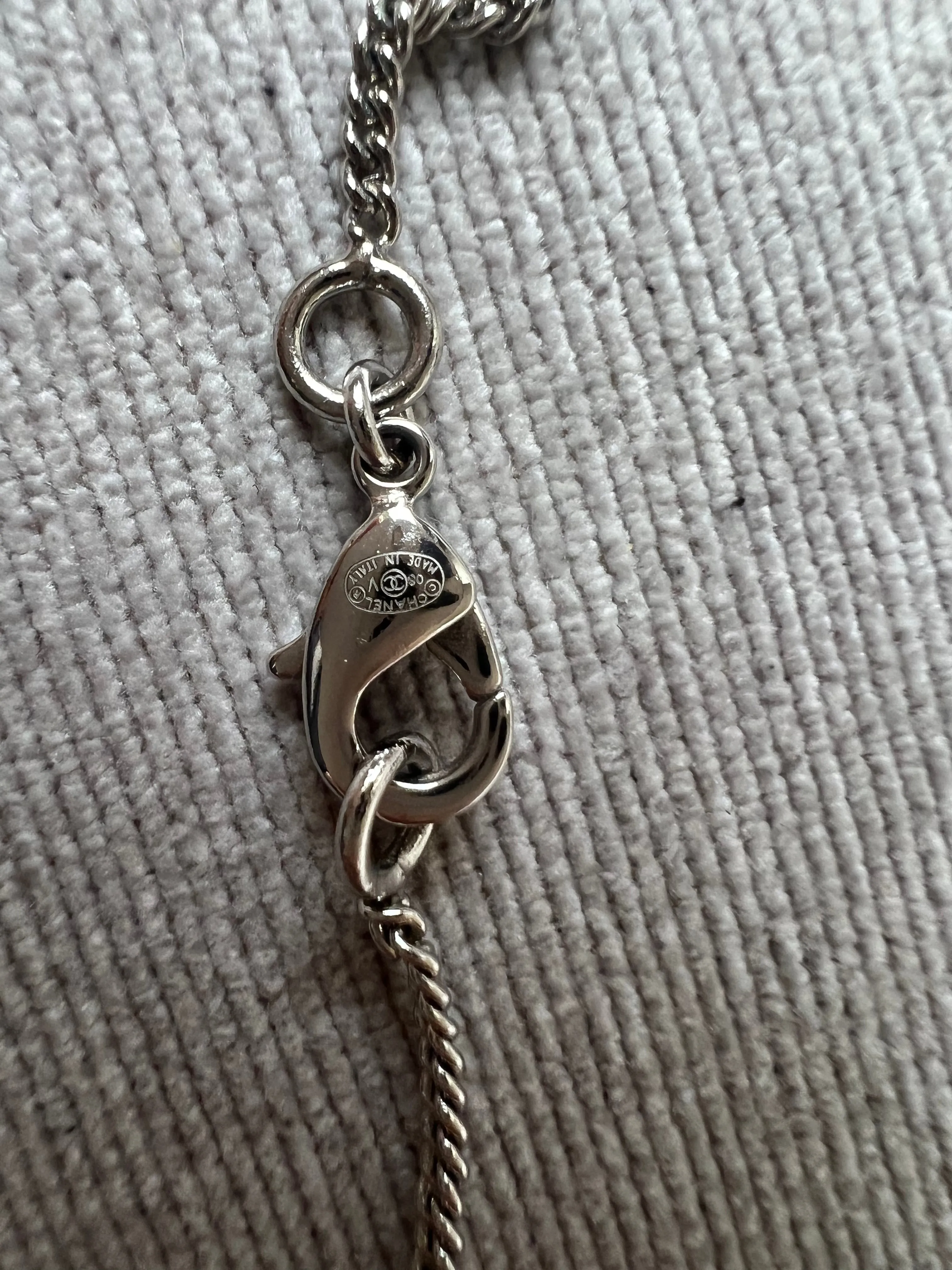 Chanel CC Crystal Pendant Necklace
