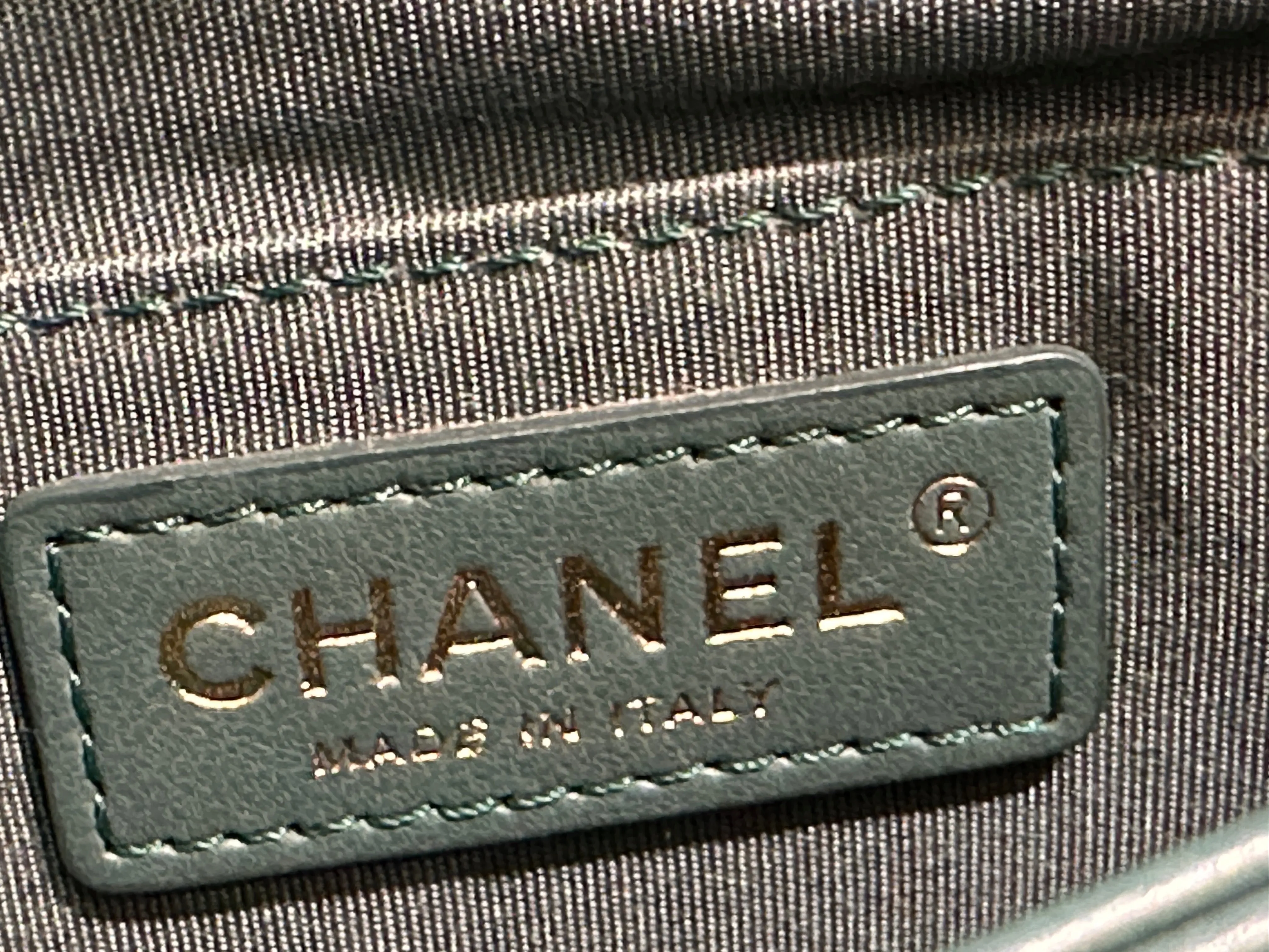 Chanel Cluth Green Bag