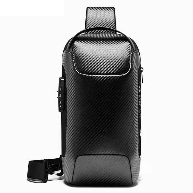 Chest Bag New Men Crossbody Bag Waterproof Shoulder Bags USB Charging