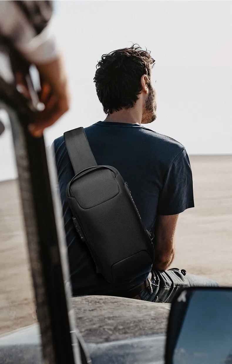 Chest Bag New Men Crossbody Bag Waterproof Shoulder Bags USB Charging