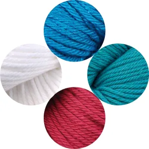 Chevron Stripes Baby Blanket Kit (Bluebells 8490, Aloha 8474, Peony 8450, Yarrow 8400)