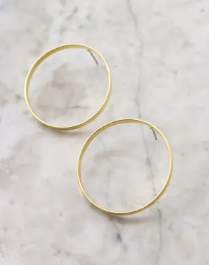 Circle Post Earring, 32mm, (1 pair)