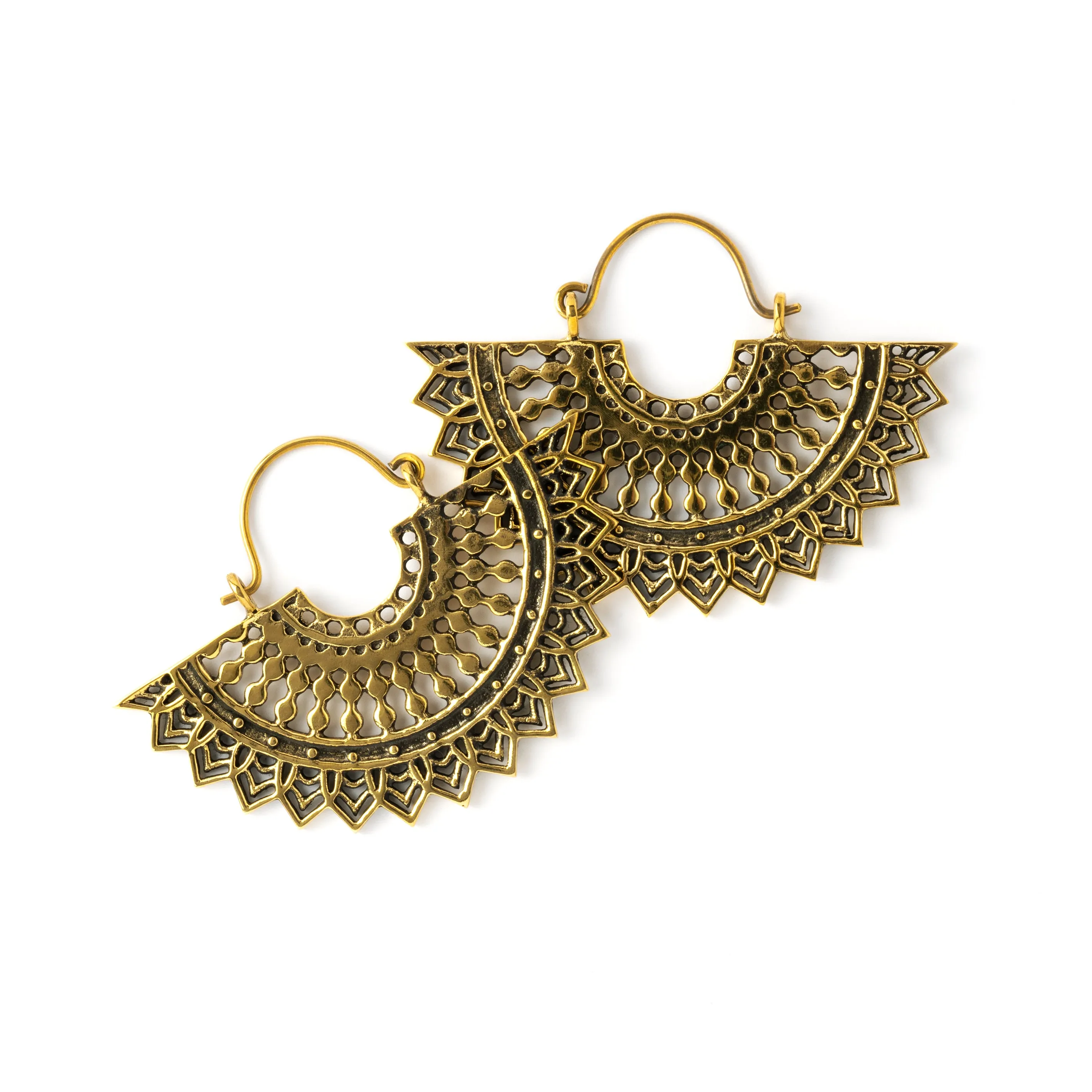 Cleopatra Golden Fan Earrings