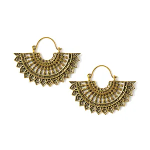Cleopatra Golden Fan Earrings
