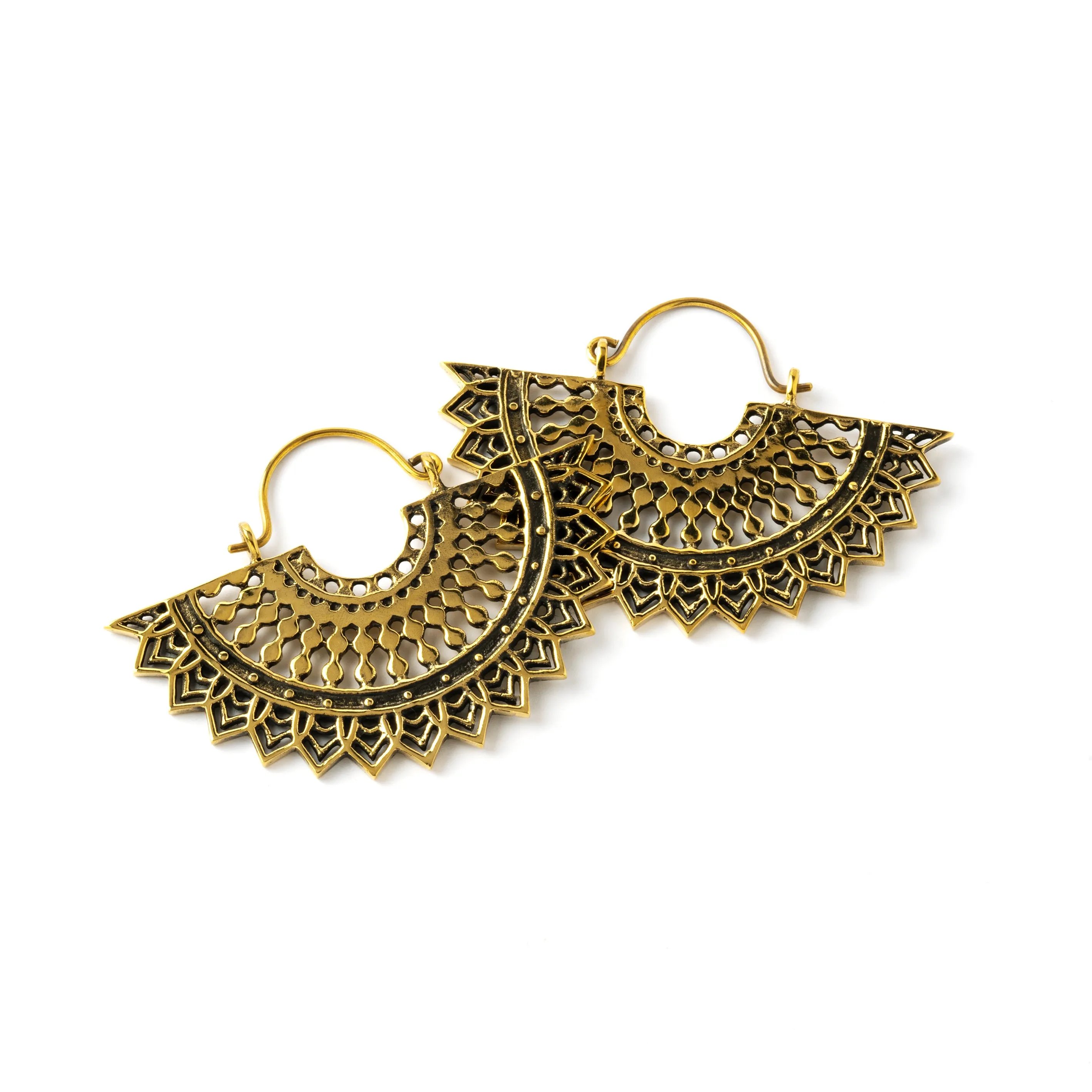 Cleopatra Golden Fan Earrings