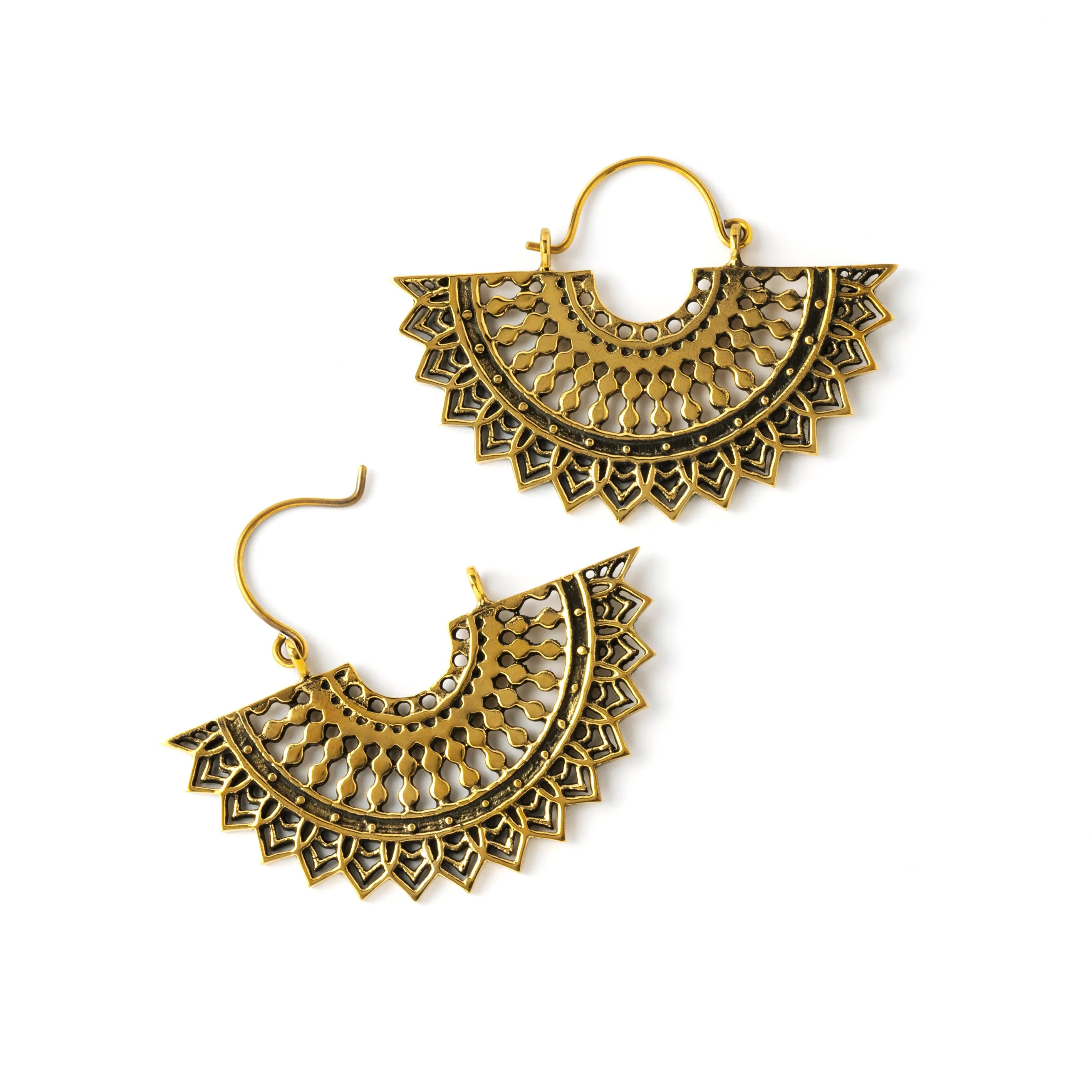 Cleopatra Golden Fan Earrings