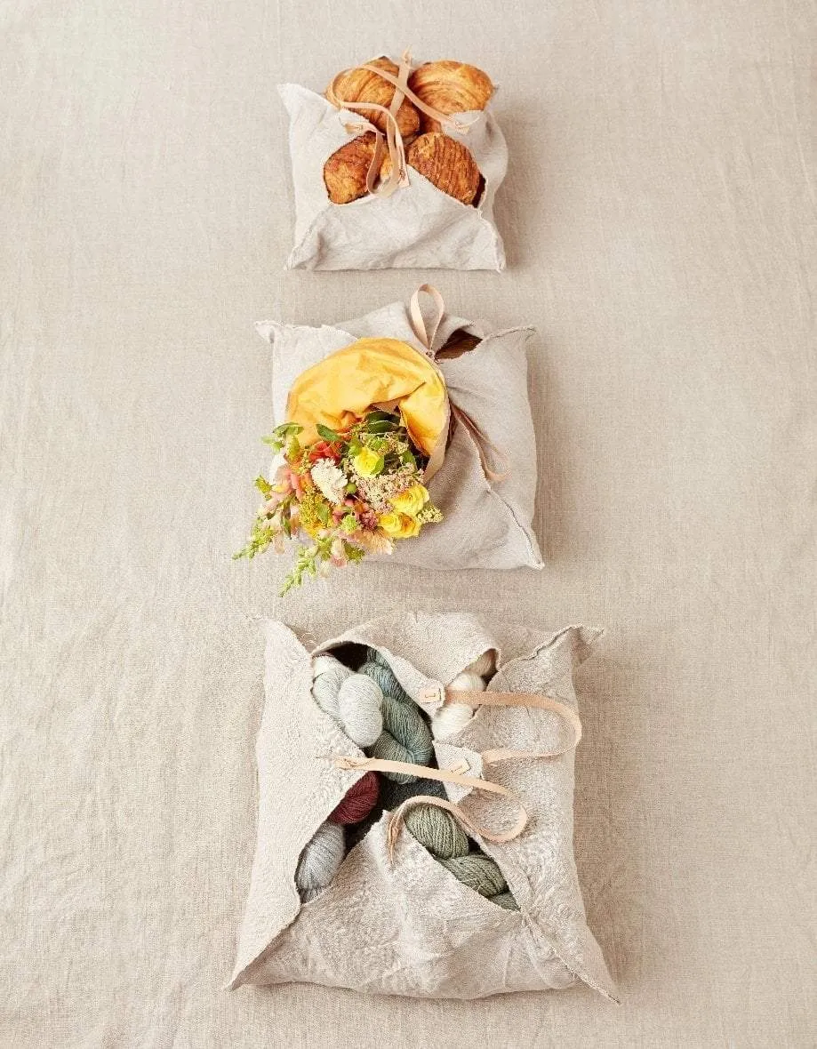 Cocoknits Rustic Linen Four Corner Bag (Medium)