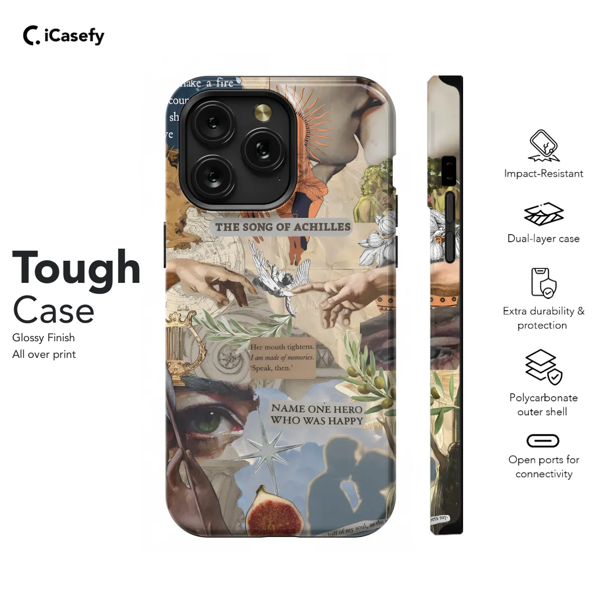 Collage Historical Achilles Phone Case iPhone Samsung Cover Pixel 1324