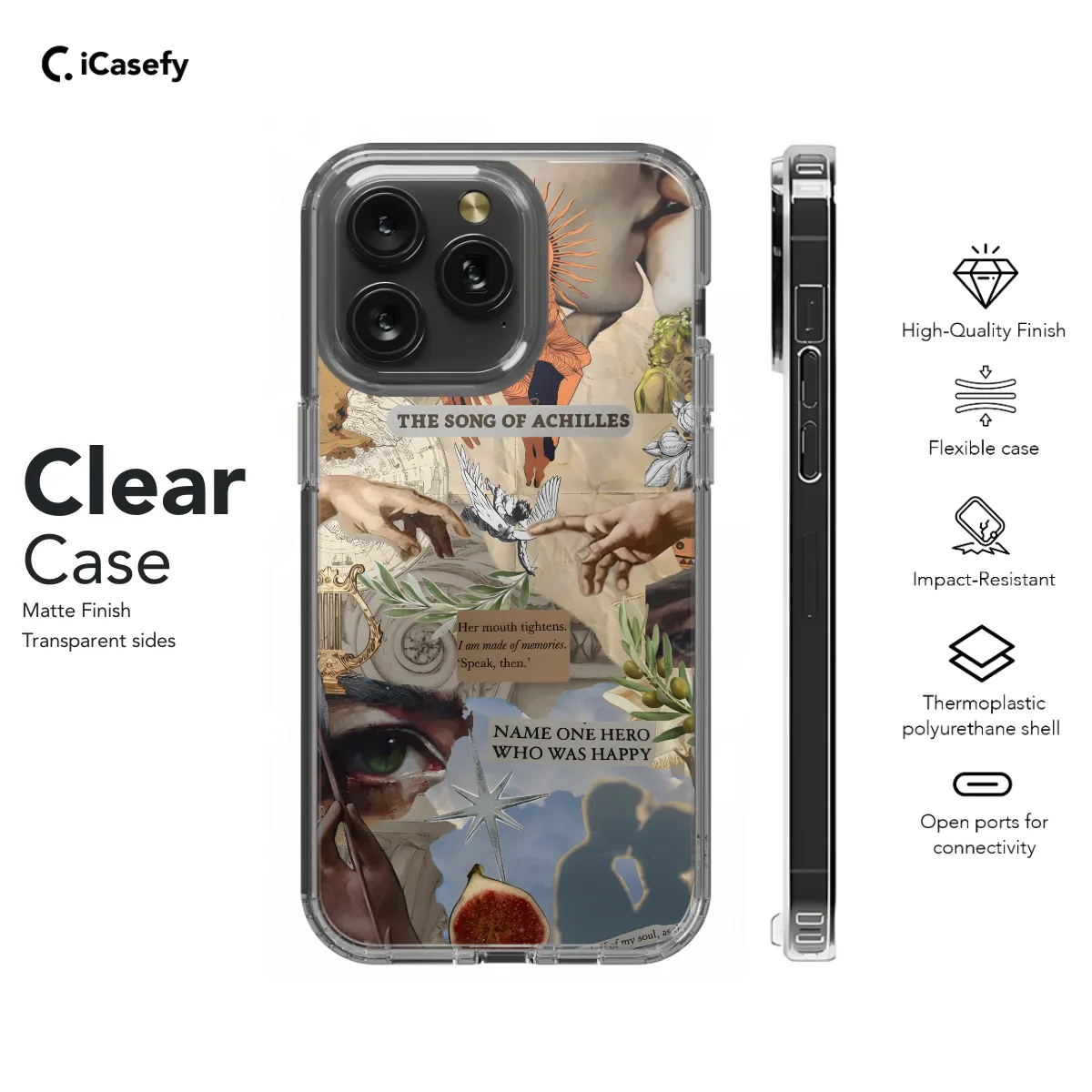 Collage Historical Achilles Phone Case iPhone Samsung Cover Pixel 1324