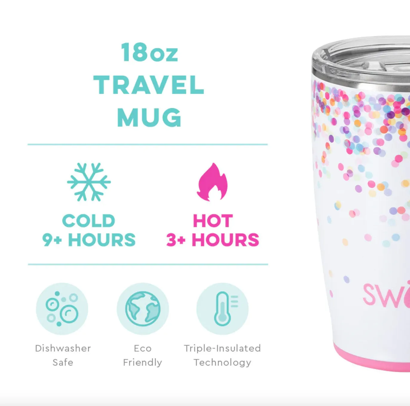 CONFETTI MUG 18OZ