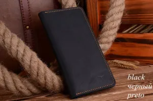 COWATHER high quality cow genuine Crazy horse leather men wallets