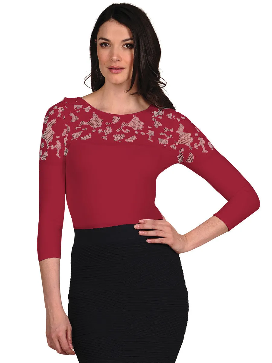 Crochet 3/4 Sleeve Top (503Q)