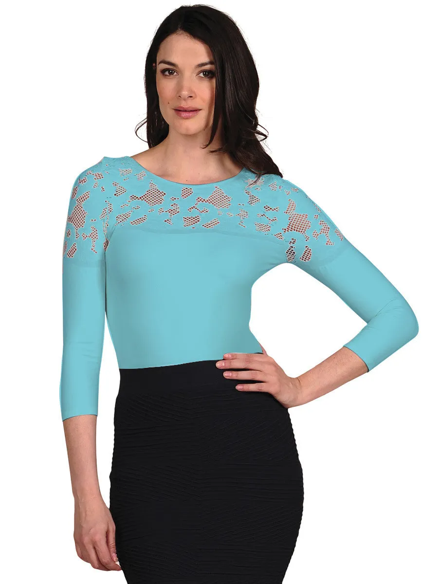 Crochet 3/4 Sleeve Top (503Q)