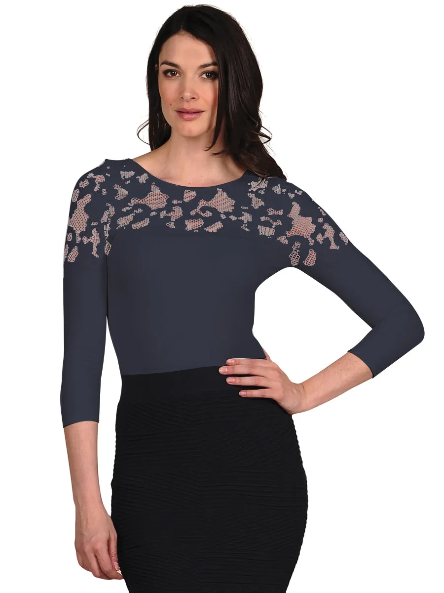 Crochet 3/4 Sleeve Top (503Q)