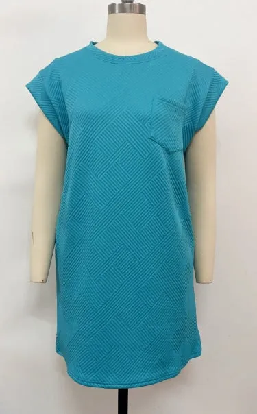 Cross Border   Independent Station TikTok Leisure Sports round Neck Pocket Short Sleeve Loose Dress