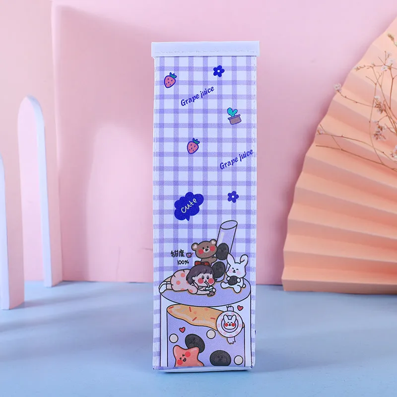 Cute Cartoon Milk Box Pencil Case