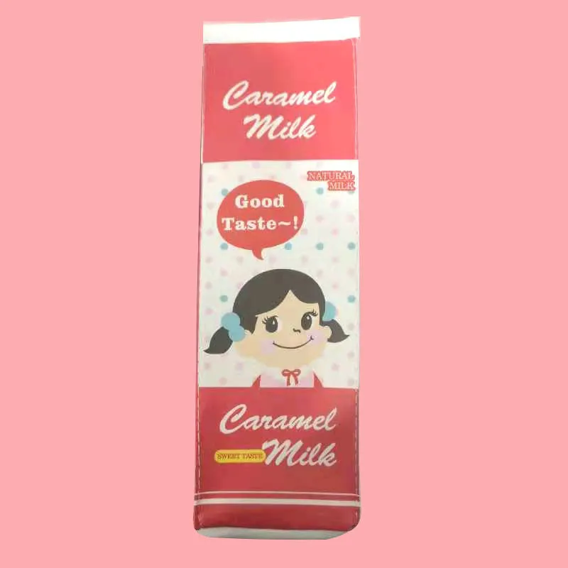 Cute Cartoon Milk Box Pencil Case