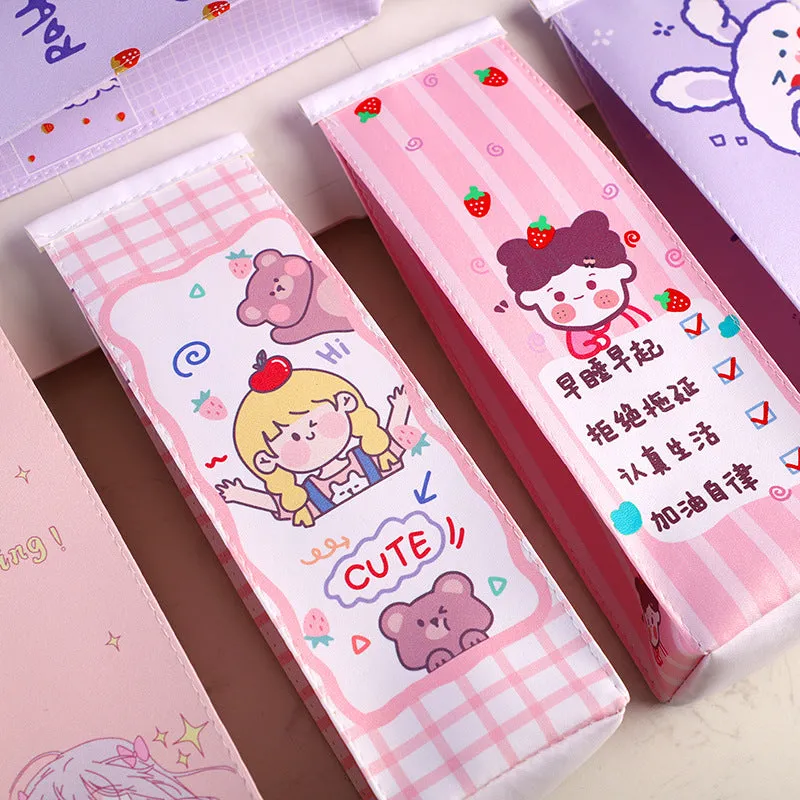 Cute Cartoon Milk Box Pencil Case
