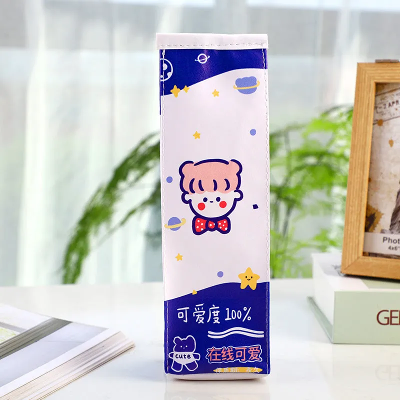 Cute Cartoon Milk Box Pencil Case