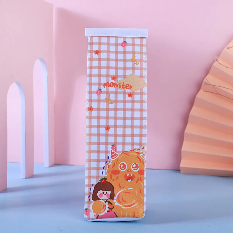 Cute Cartoon Milk Box Pencil Case