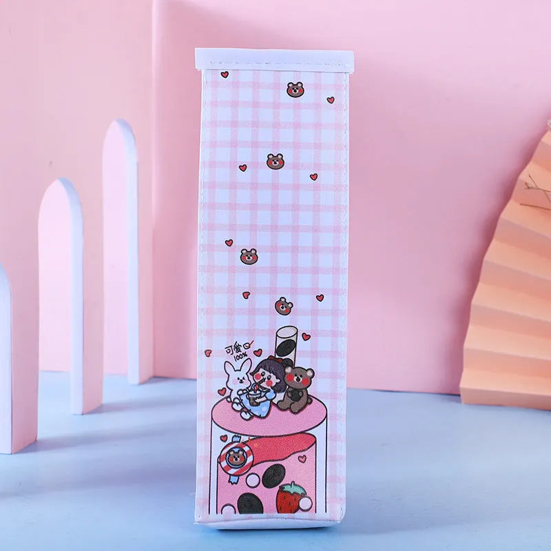 Cute Cartoon Milk Box Pencil Case