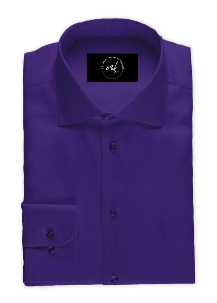 Dark Purple Poplin Shirt