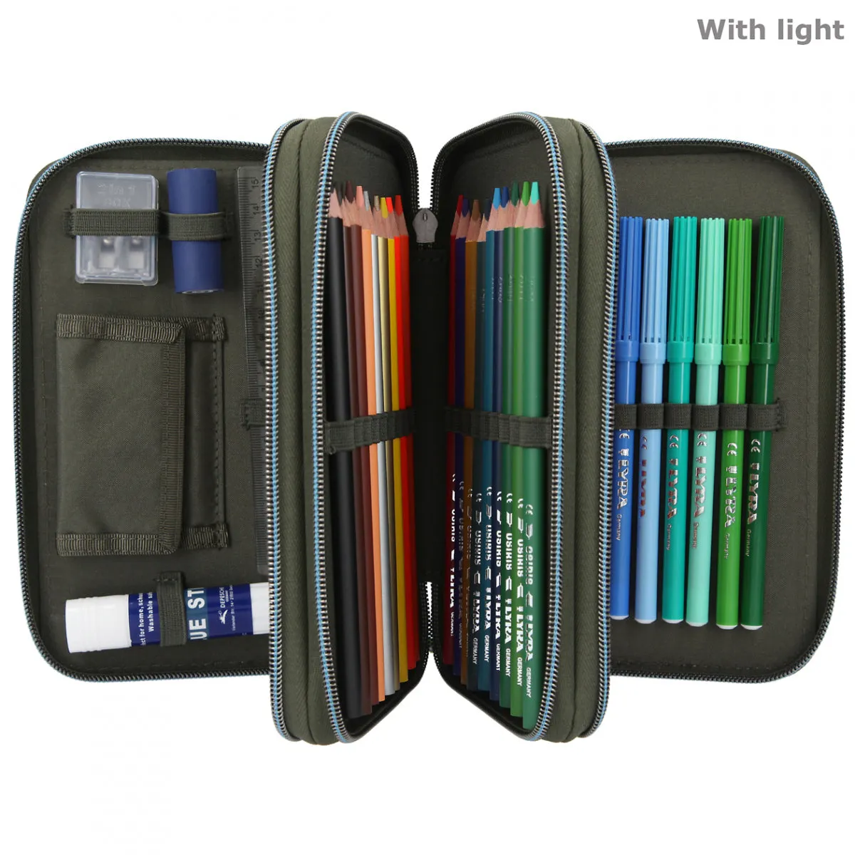 Depesche Dino World Triple Pencil Case LED