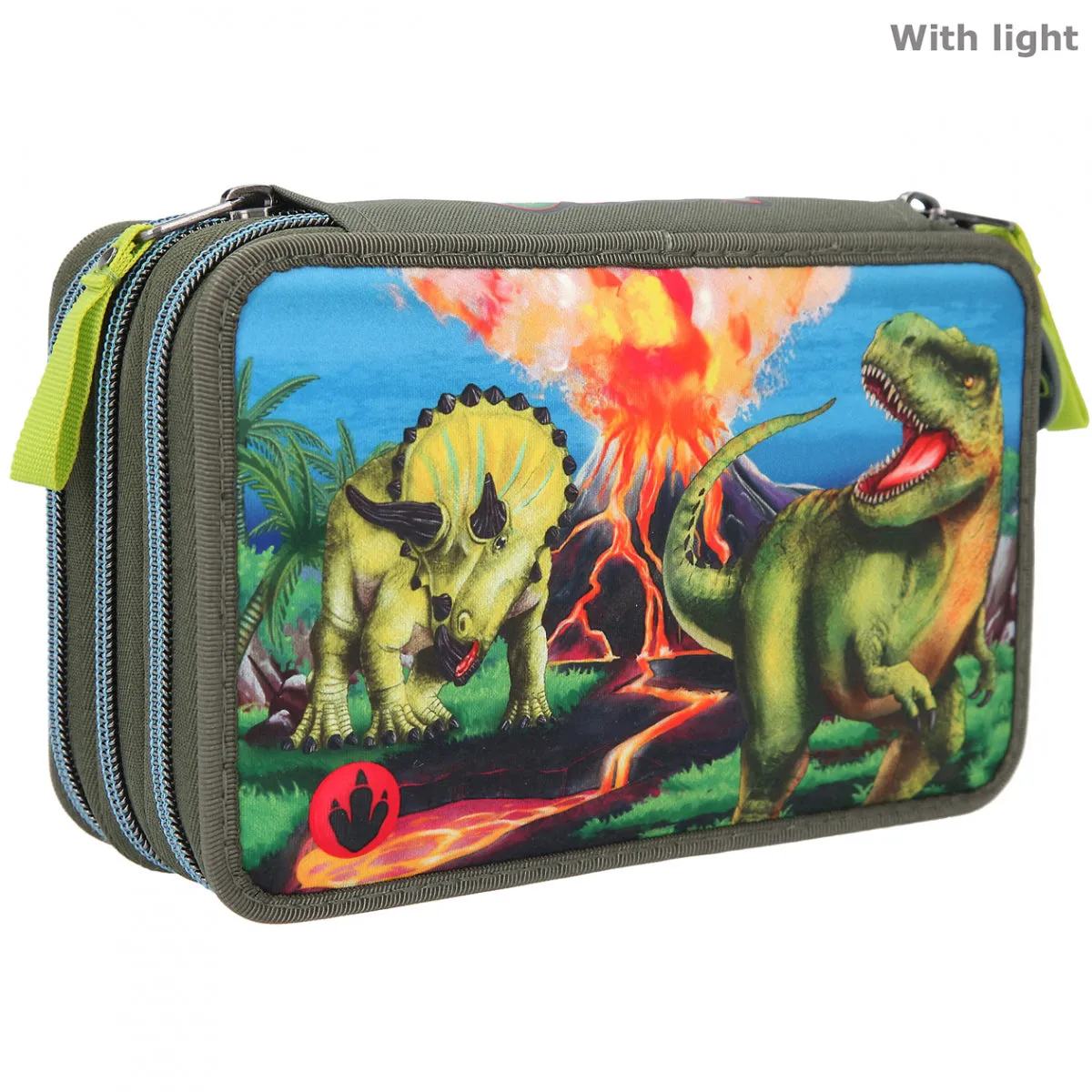 Depesche Dino World Triple Pencil Case LED