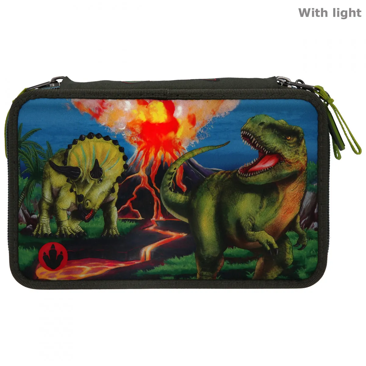 Depesche Dino World Triple Pencil Case LED