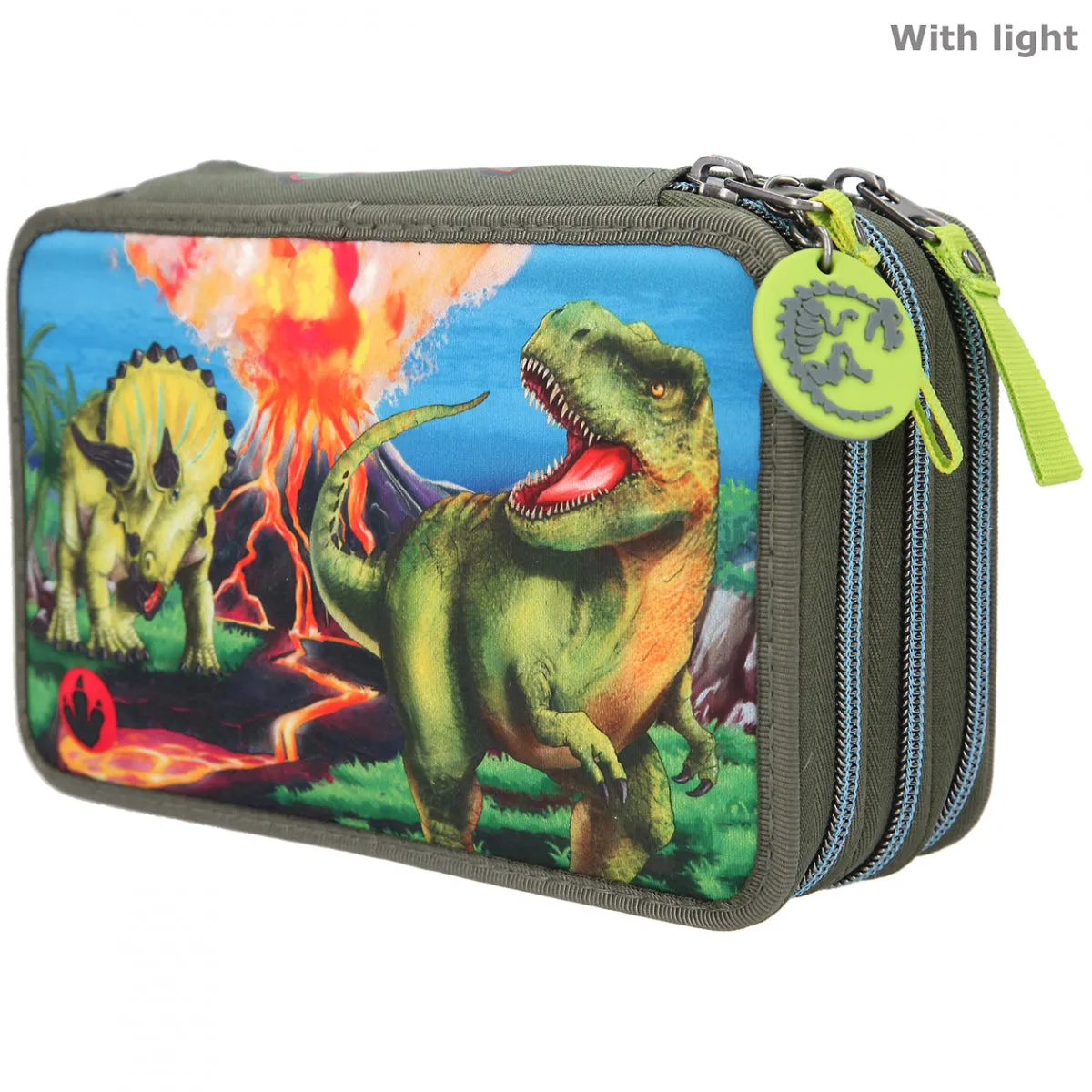 Depesche Dino World Triple Pencil Case LED