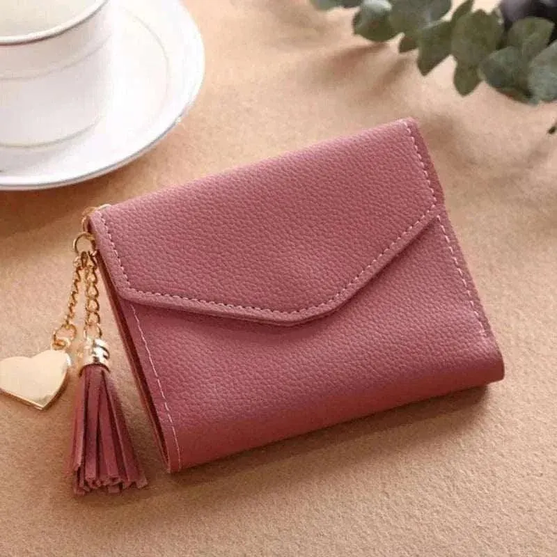 Designer Leather Coin Purses | Stylish Long Wallet with Tassel - WWC002