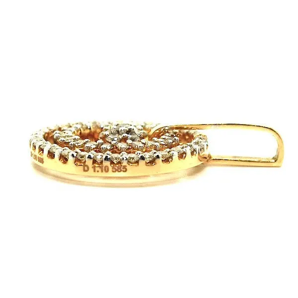 Diamond Double Circle Pendant Ad No.0569