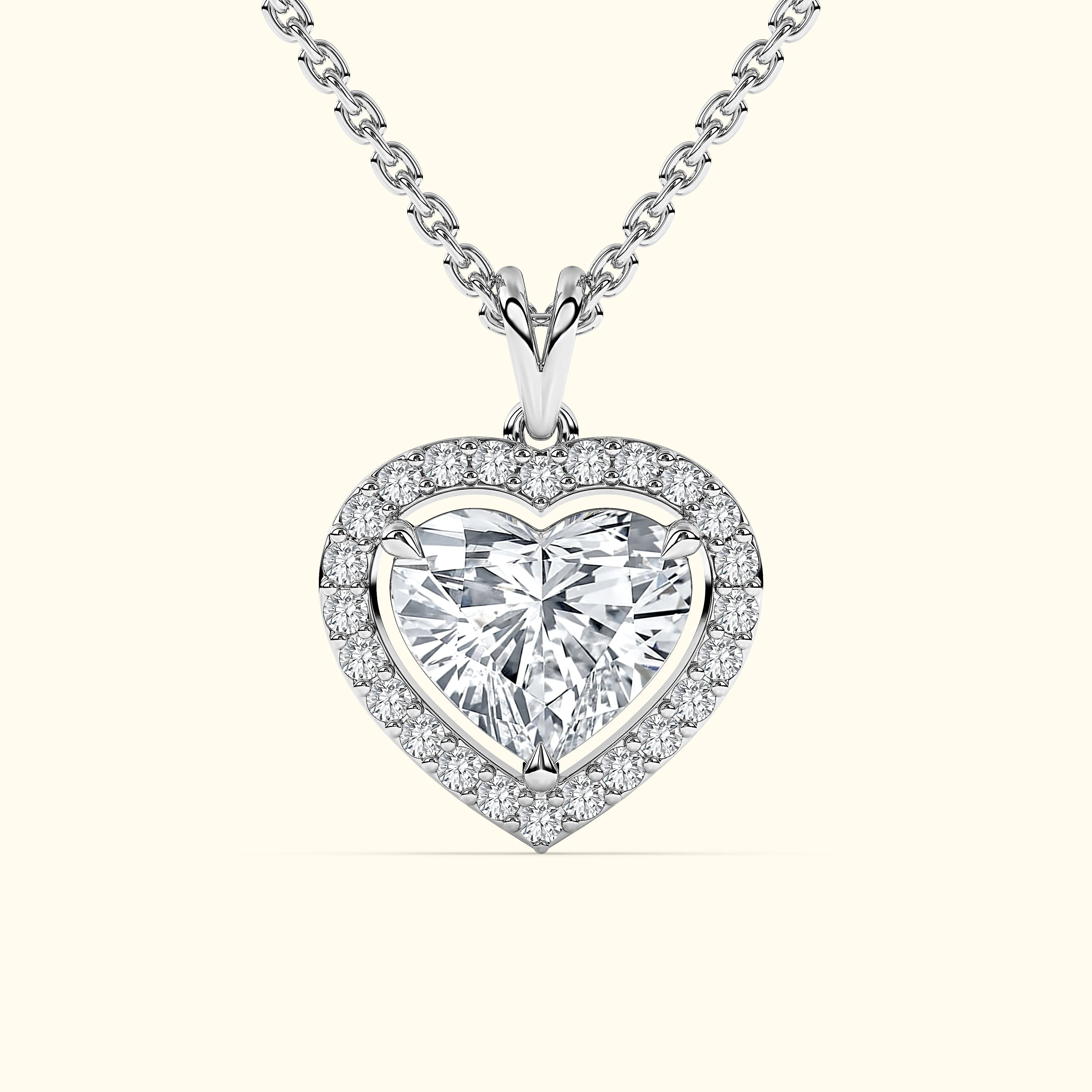 Diamond Heart Pendant Necklace (3 ct.)