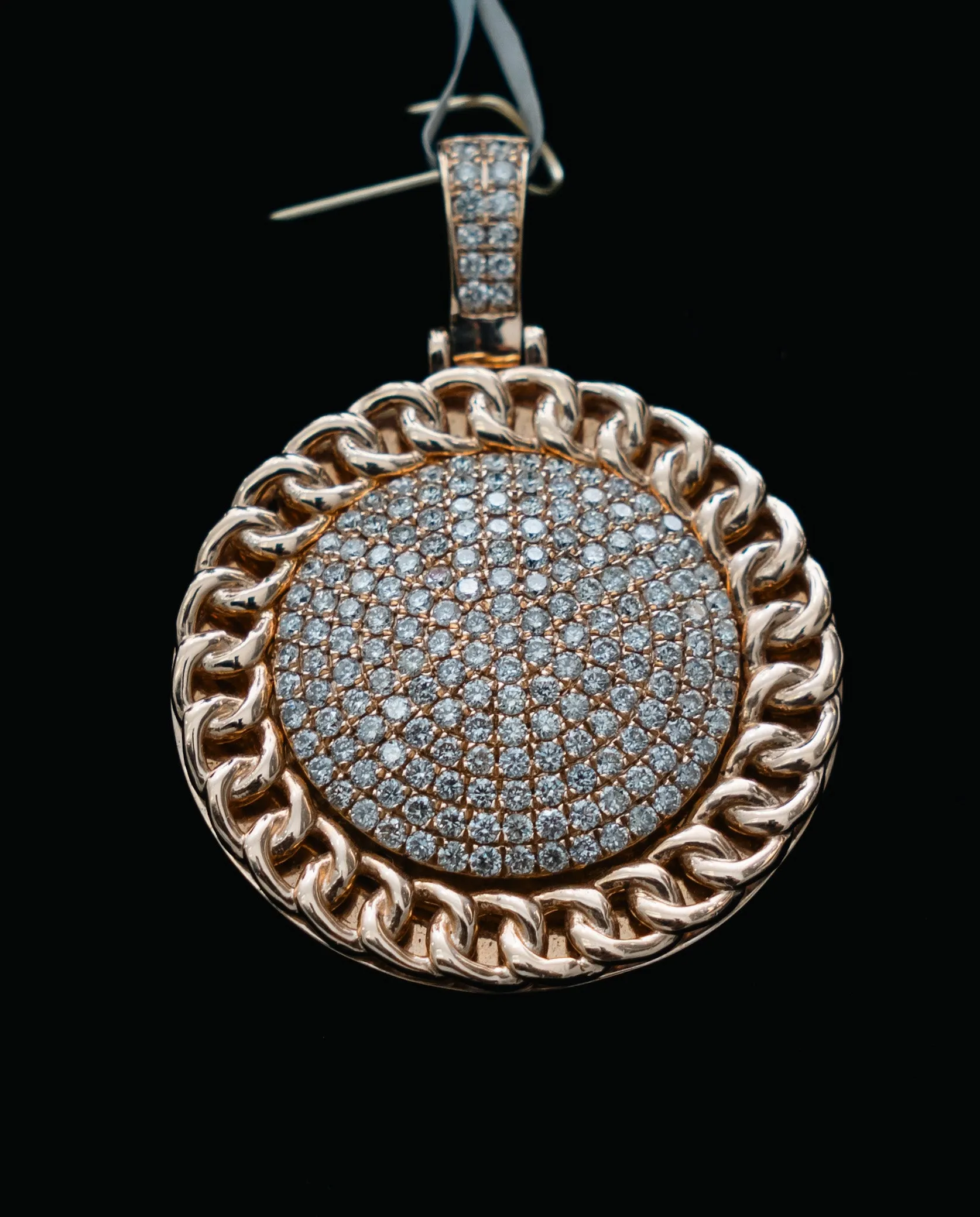 Diamond Sun Pendant 14K Yellow Gold / 2.65Ct Dia / 16.8gr