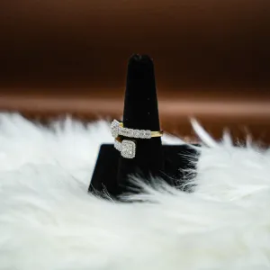 Diamonds Ring 14K Yellow Gold / 6gr / Size 9.5