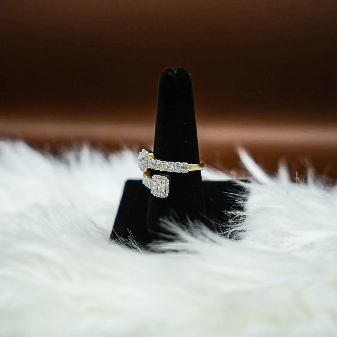 Diamonds Ring 14K Yellow Gold / 6gr / Size 9.5
