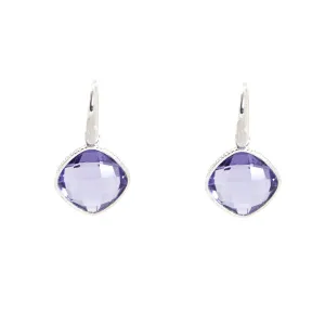 Earrings - Diamond Shape Iolite & Sterling Silver