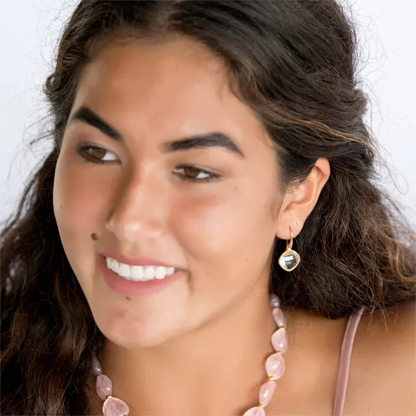 Earrings - Diamond Shape Iolite & Sterling Silver