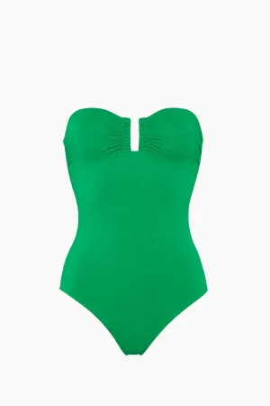 ERES Cassiopee Strapless One Piece Swimsuit - Fou Green