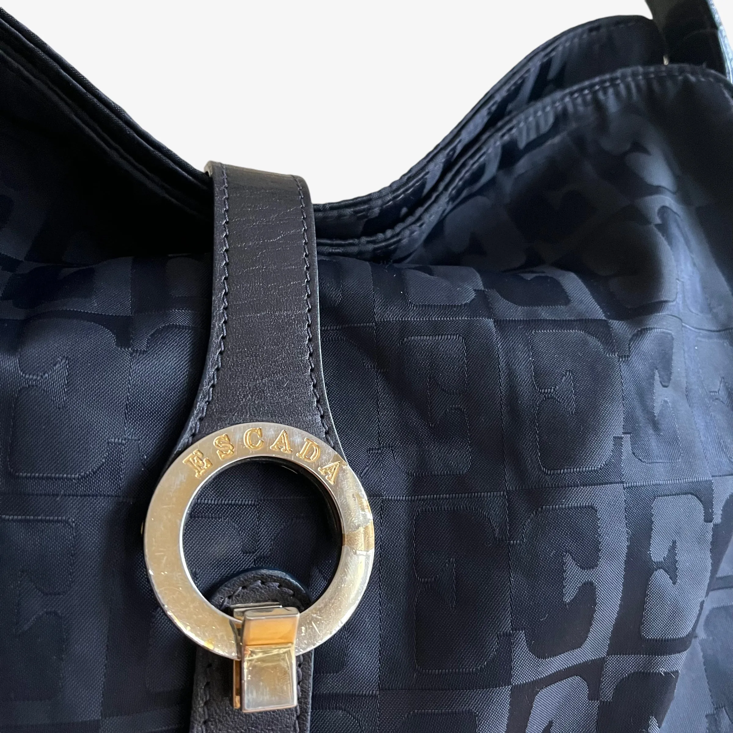 Escada Monogram Shoulder Bag