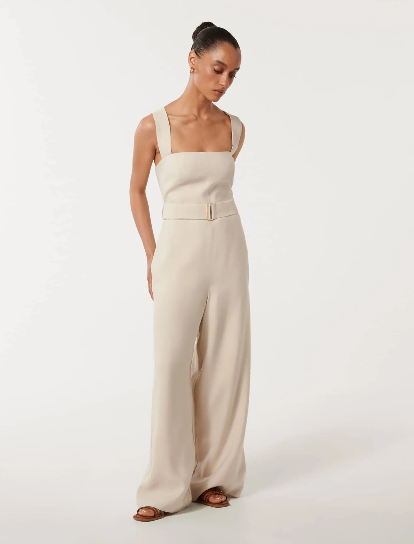 Estella Petite Belted Jumpsuit